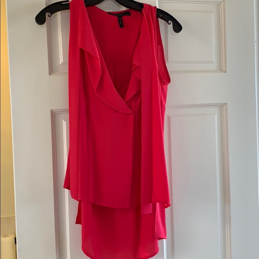 Raspberry silky blouse